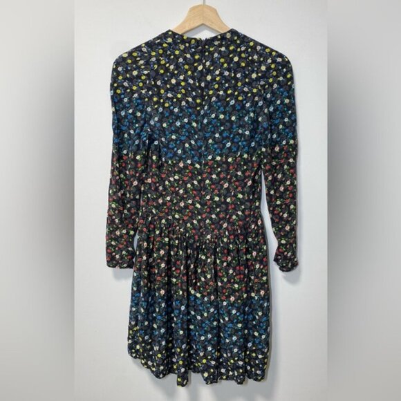 Balenciaga.silk 100% Silk Floral Dress Black Size 40 (Fits Like US M) - Picture 5 of 7